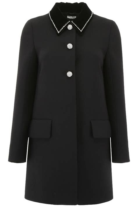 miu miu coat with crystals|mi miu prada official site.